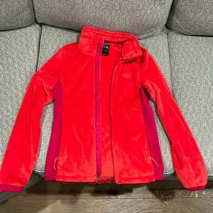 North Face Osito Fleece furry red full zip jacket / sweatshirt
